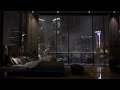Spend The Night In An Exclusive Luxury Miami Apartment Heavy Rain Thunder Sounds Outside 4K