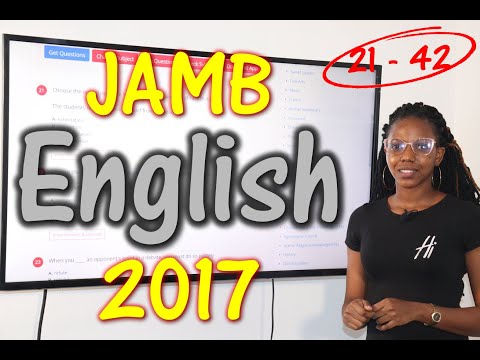 JAMB CBT English 2017 Past Questions 21 - 42