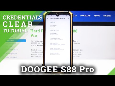 How to Clear Credentials in DOOGEE S88 Pro – Remove Certificates