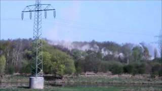 preview picture of video 'Sprengung Reichsbahnkraftwerk Muldenstein 10.04.2011  09:30'