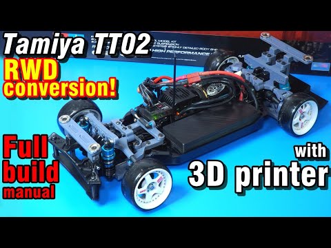 Tamiya TT02 RWD conversion with 3d printer(타미야 TT02 RWD 컨버전)