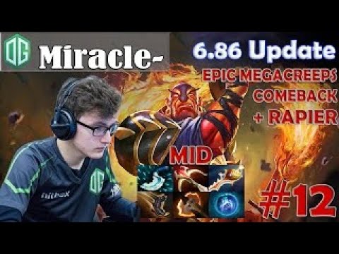 Miracle- Ember Spirit Midlane Pro Gameplay | EPIC MEGACREEPS COMEBACK | Dota 2 MMR #12