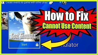 How to Fix PS4 Cannot Use Content ERROR or Cannot Connect To Server (3 Methods and More!)