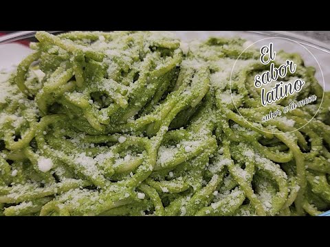 🔴 Como Hacer el Mejor Espagueti Verde |Fácil y Rapido💥