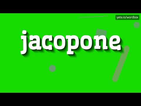 HOW TO SAY JACOPONE? #jacopone