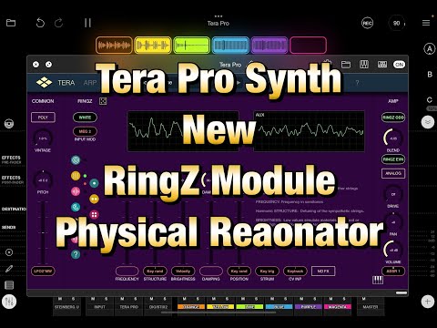 Tera Pro Modular Poly Synth - NEW RingZ Physical Resonator Module - iPad Demo with Loopy Pro