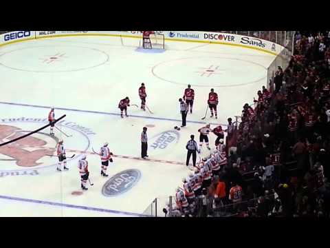 New Jersey Devils Opener (Clarkson fight) Brodeur shutout