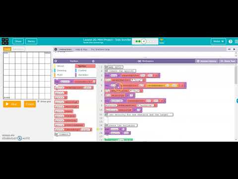 code.org Lesson 20 Side Scroller