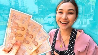 I Tipped Coffee Lady Street Vendor $100!!! (UNEXPECTED REACTION) - Thailand Street Food