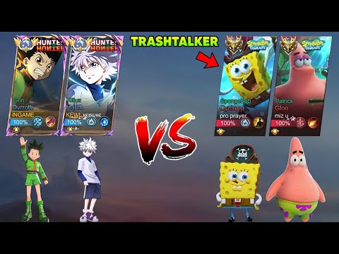 GON & KILLUA vs PATRICK & SPONGEBOB (trashtalker) BATTLE OF BEST COLLAB SKIN!!🔥 | WHO WIN!?