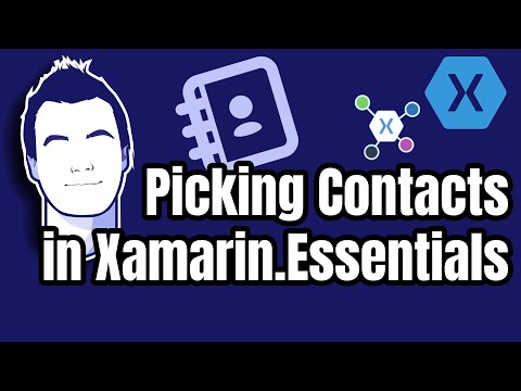 Just One Method to Implement Contact Picking with Xamarin.Essentials