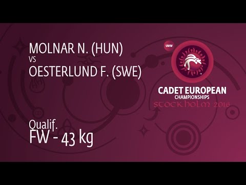 Qual. FW - 43 kg: N. MOLNAR (HUN) df. F. OESTERLUND (SWE), 4-0