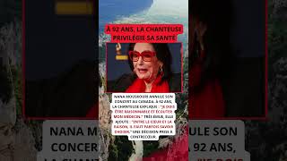 Je dois écouter mon médecin  Nana Mouskouri contrainte d’annuler à 92 ans