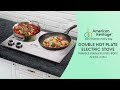 The American Heritage Electric Stove Double Hot Plate Stainless Steel AHESS 6280