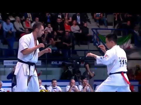 【KWU極真世界連合】第2回　世界空手道選手権大会 男子－70㎏級 決勝  岩澤寿英Toshihide Iwasawa Japan VS ジョージロタロフGeorgi Lotarov Bulgaria