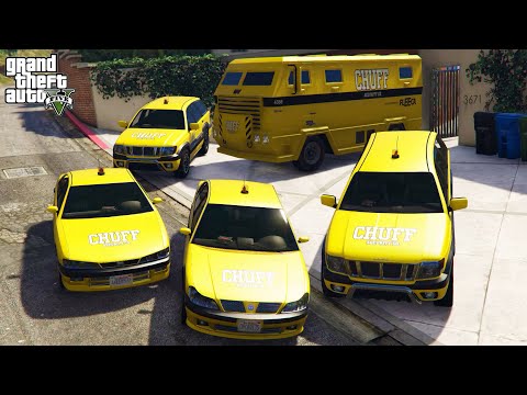 GTA 5 - Stealing Chuff Security Vehicles with Franklin! (Real Life Cars #59)