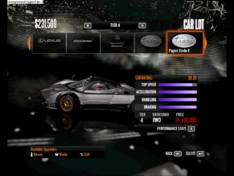 Need for Speed: Shift Tier 4 Car List