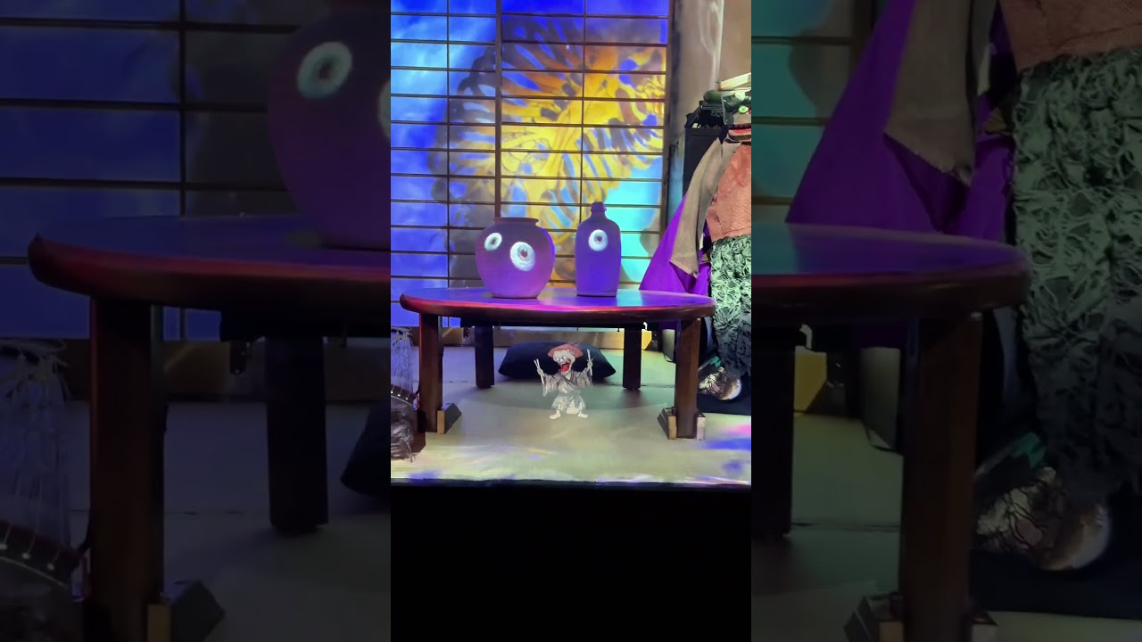 動き出す妖怪たちの世界へ。まるで妖怪絵巻の中へ紛れ込んだかのよう。私をモデルにした妖怪も、なにかを囁いていた気がします。異界と現世の境界 #動き出す妖怪展 #asmr  #日本文化 #ささやき