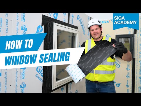 How To Seal a Window Air- and Weathertight | SIGA Trestard 420 Black FR (Fire-rated sealing tape)