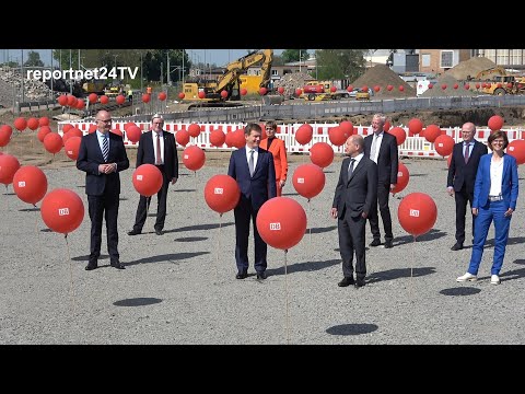 Deutsche Bahn baut Bahnwerk für ICE-4 in Cottbus - Bundeskanzler Scholz besichtigt Baustelle
