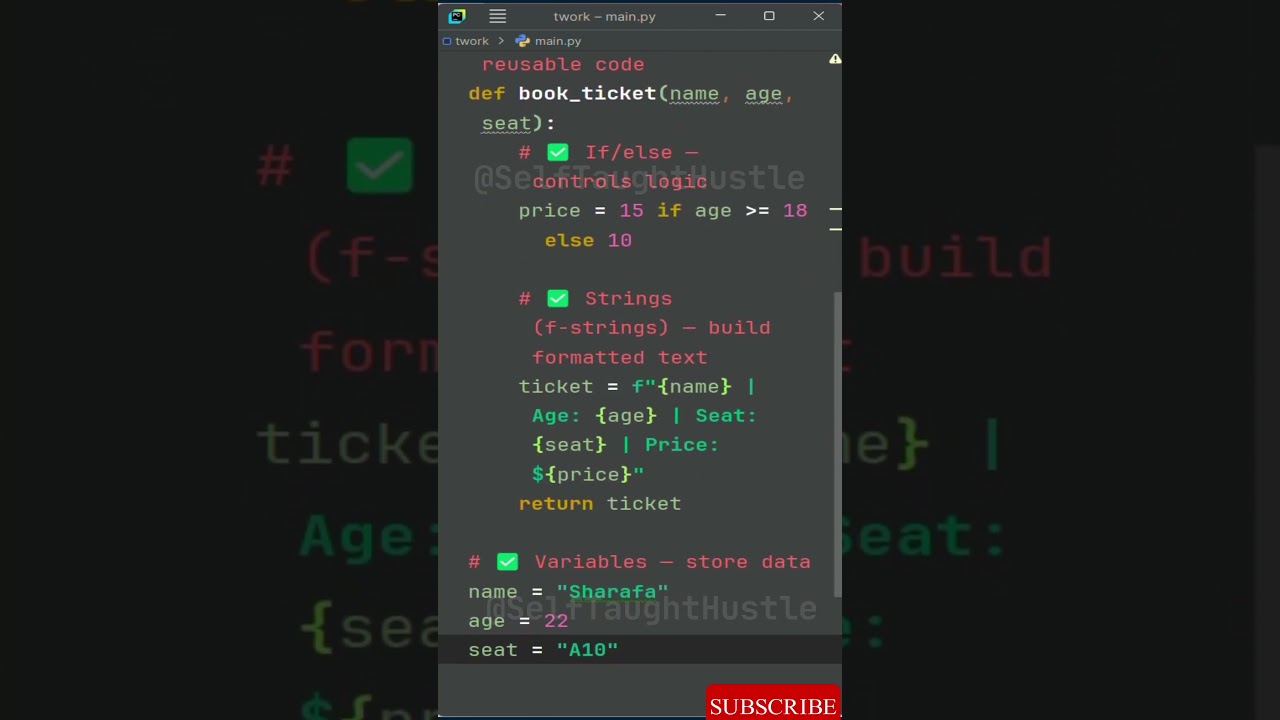 🎬 Learn Python Basics   In One Code Project Movie Ticket Booking System #coding #code #programming