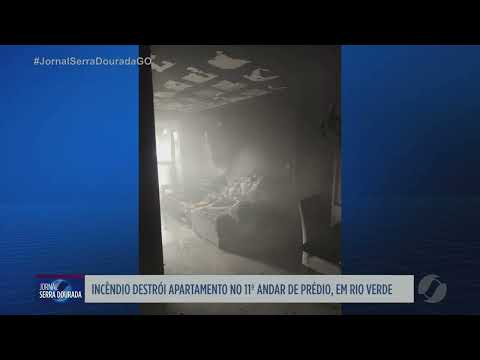 Incêndio destrói apartamento no 11º andar de prédio em Rio Verde