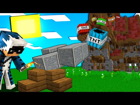 SUPER CANNONE DI TNT vs CASA DI MINECRAFT - ITA