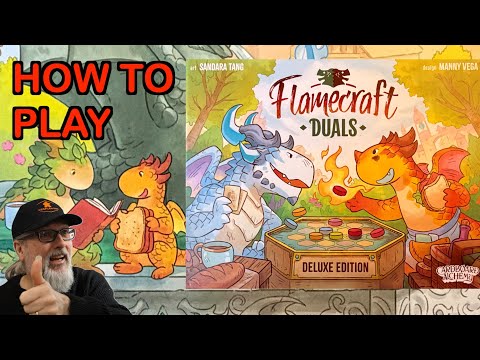 How to Play Flamecraft: Duals | Designed by Manny Vega and published by Cardboard Alchemy