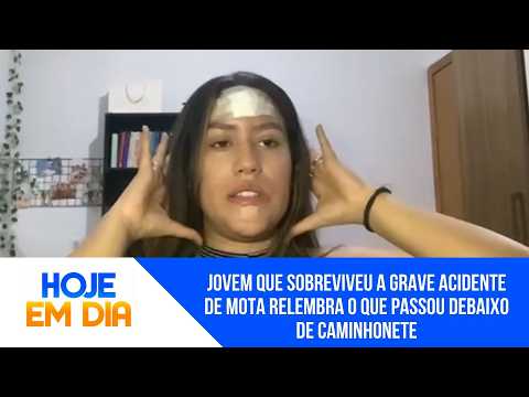 Jovem que sobreviveu a grave acidente de mota relembra o que passou debaixo de caminhonete
