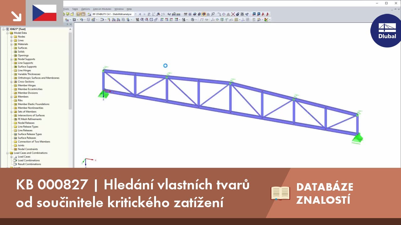 KB 000827 | Hledání vlastních tvarů od součinitele kritického zatížení