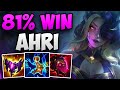 81% WIN RATE AHRI IN KOREAN CHALLENGER! | CHALLENGER AHRI MID GAMEPLAY | Patch 14.5 S14
