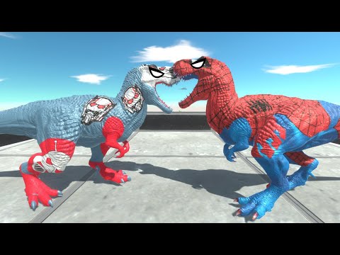 ANT-MAN DC T-REX ISLAND DEATH RUN - Animal Revolt Battle Simulator
