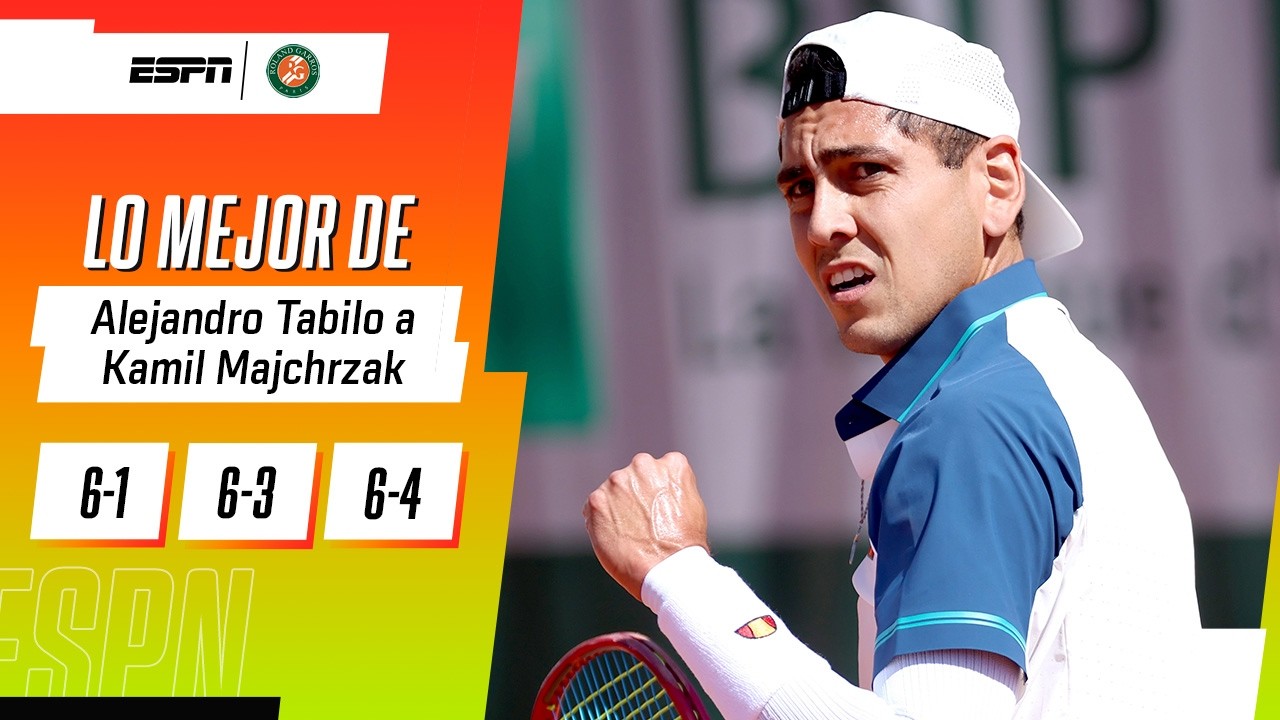 SIN PROBLEMAS: TABILO FUE SUPERIOR A MAJCHRZAK Y LE GANÓ EN TRES SETS EN ROLAND GARROS | RESUMEN