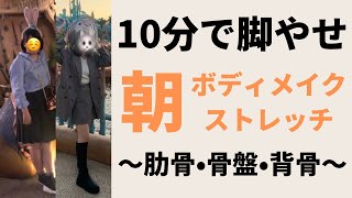 朝のストレッチ