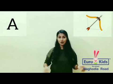 Phonics sounds and actions of letters A-Z.