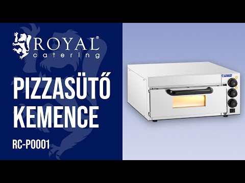 Videó - Pizzasütő kemence - 1 kamra - Royal Catering - 2,000 W - Ø 36 cm