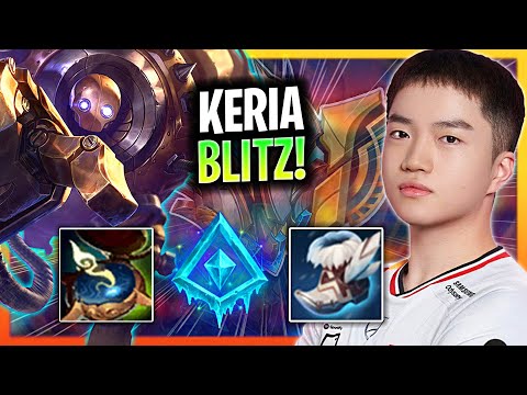 KERIA PLAYING BLITZCRANK SUPPORT IN SOLOQ! | T1 Keria Plays Blitzcrank Support vs Seraphine!