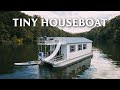 6 Guest Tiny House on the Water! // Tiny Houseboat Full Tour!