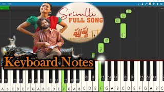 Srivalli Song Keyboard Notes (piano cover)  Devi S