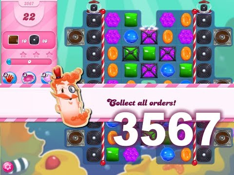 Candy Crush Saga Level 3567 (3 stars, No boosters)