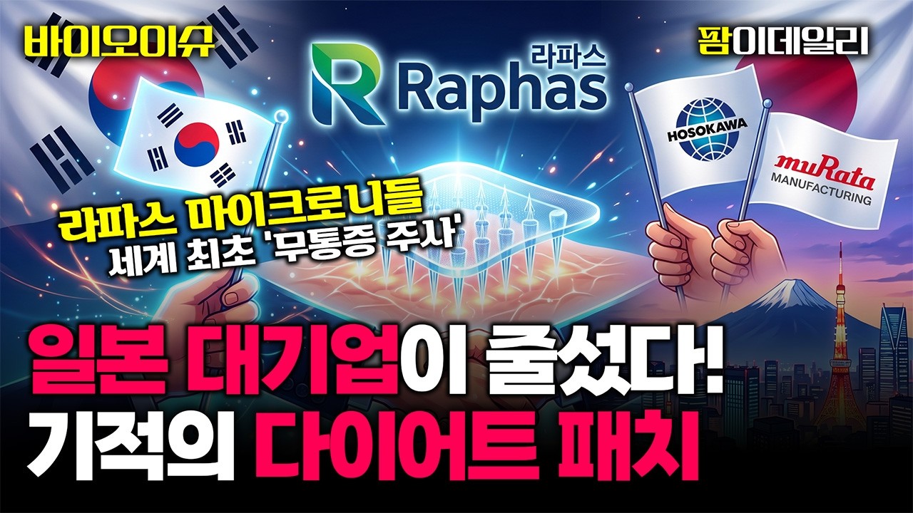 일본 초일류 기업들이 '라파스'에 줄섰다! 세계가 주목하는 '마이크로니들' 패치 #팜이데일리