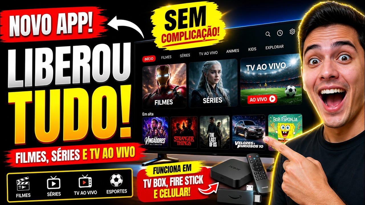 🔥 NOVO APP LIBEROU TUDO! Filmes, Séries e TV Ao Vivo SEM COMPLICAÇÃO
