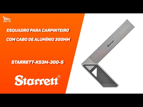 Esquadro para Carpinteiro com Cabo de Alumínio 300mm - Video