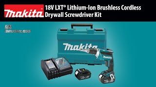 MAKITA 18V LXT® Brushless Drywall Screwdriver Kit - Thumbnail