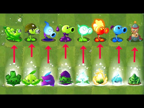 PVZ 2 - All Peashooter & All Mint Plants Vs Porter Gargantuar!