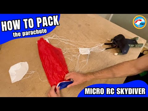 Micro RC Skydiver Parachute Packing Tutorial - RC Skydiving