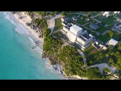 Tulum Mexico Temples Beach Shore Aerial View Reef By Asim Asif