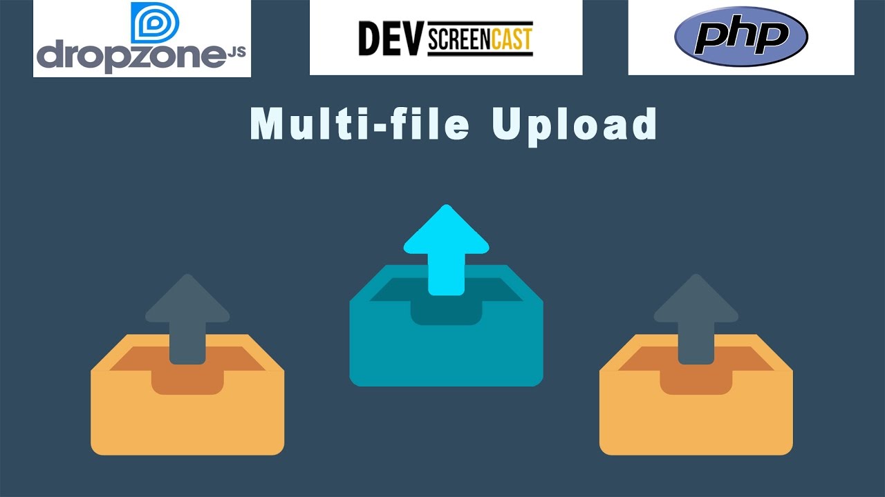 Multi File Upload with DropzoneJS and PHP.