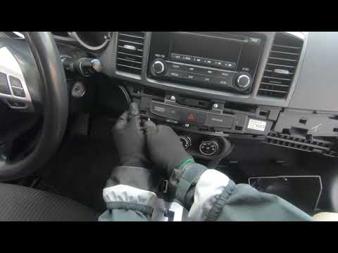 How to remove RADIO on 07-15 Lancer Mitsubishi 2015 2014 2013 2012 2011 2010 2009 2008