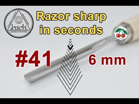 How to sharpen V carving chisel in seconds | KOCH series